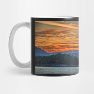 Canada. British Columbia. Islands of Georgia Strait. Sunset. Mug